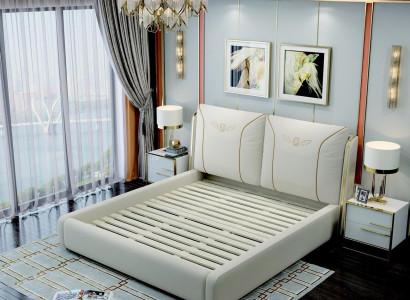 Bed 2x Bedside table 3 pieces. Bedroom Set Design Modern Luxury Bedroom Hotel